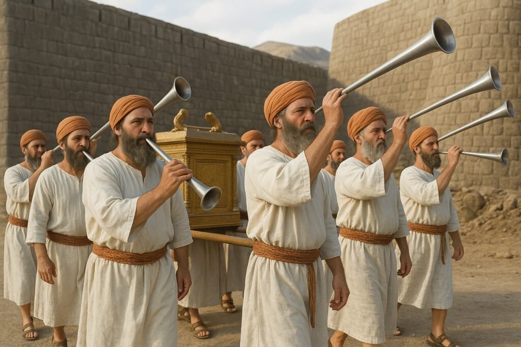 Priest Going Around Jericho Wall