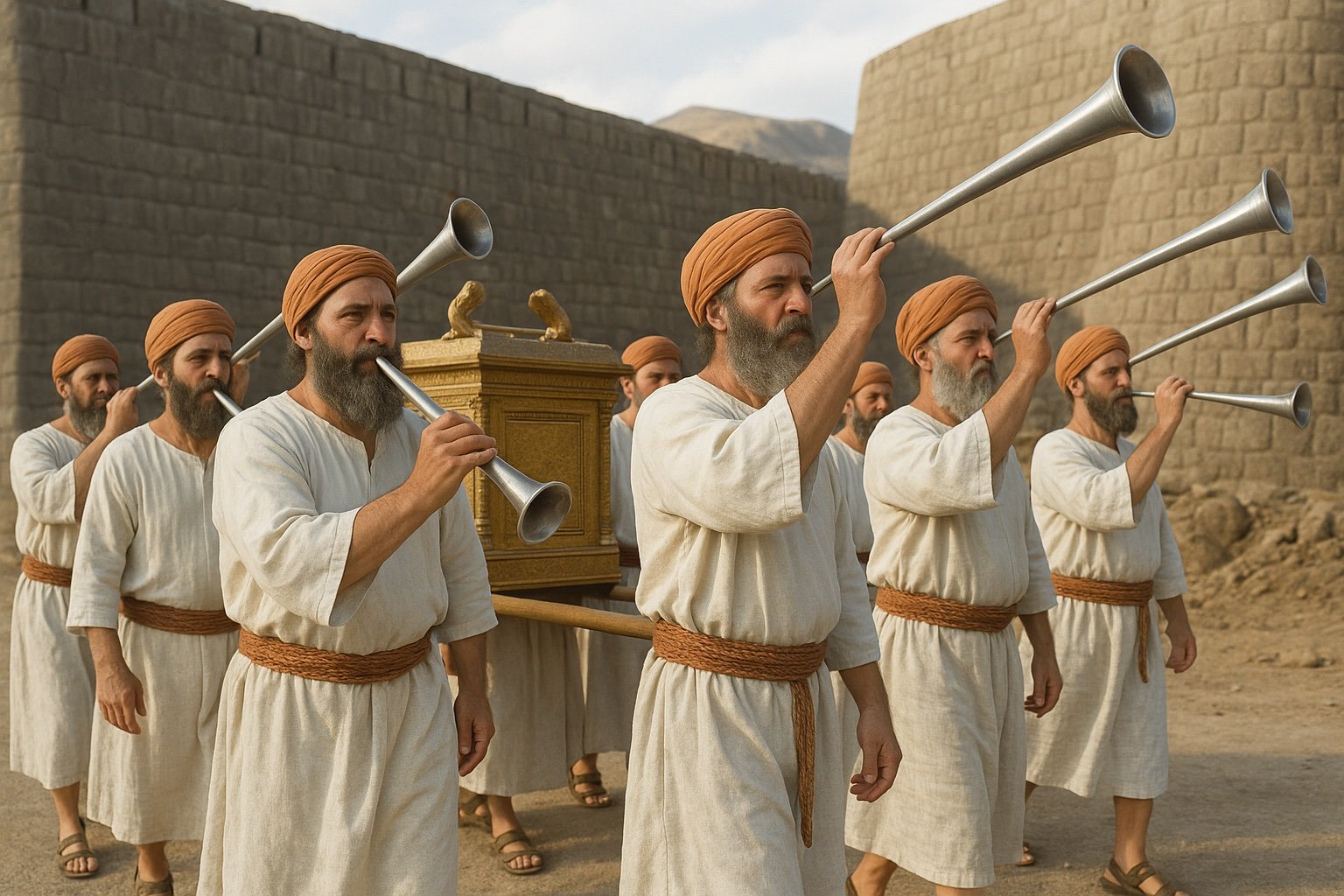Priest Going Around Jericho Wall